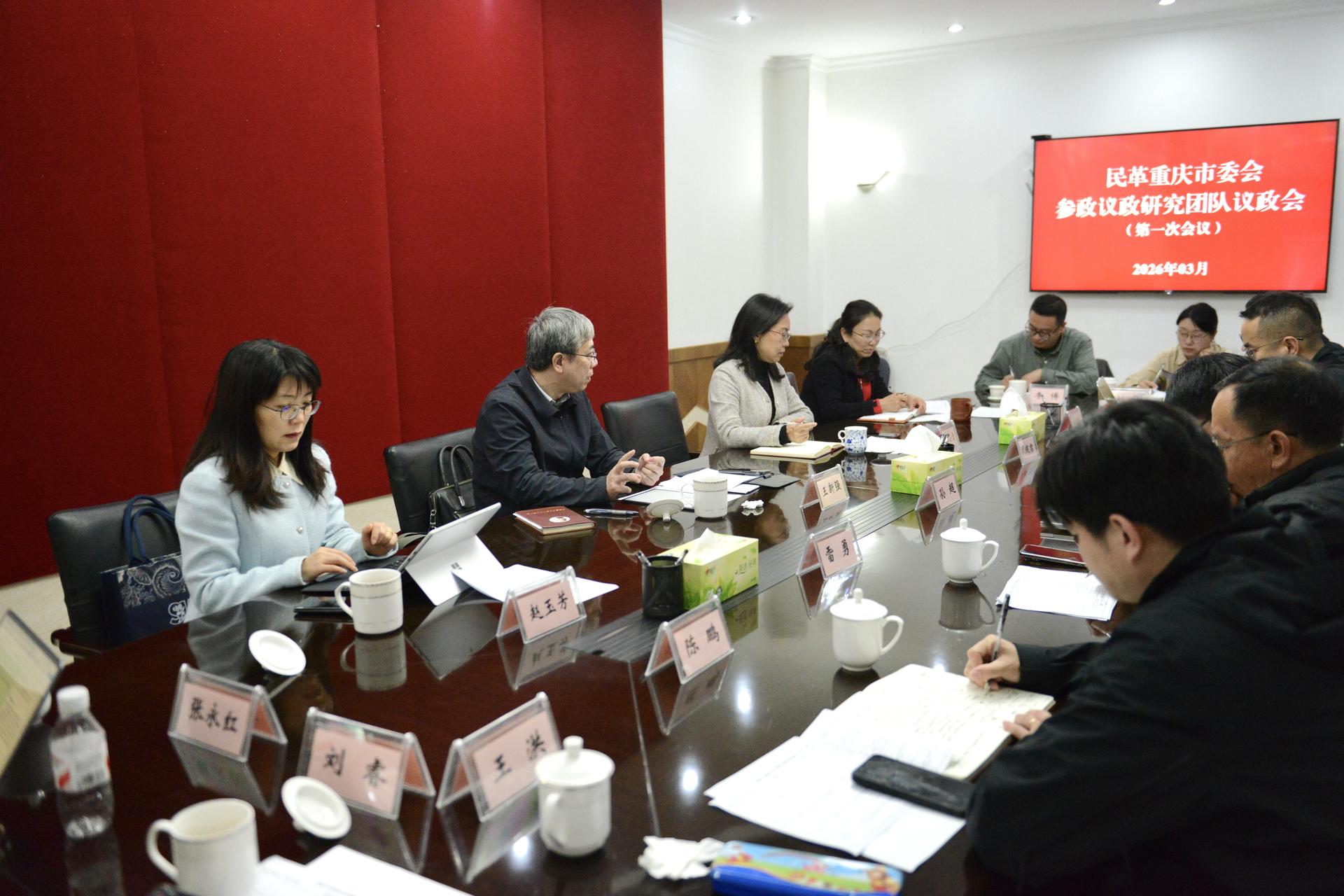 市委会召开参政议政研究团队2026年第一次议政会议